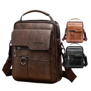 Sac à bandoulière pour homme - En cuir - WEIXIER