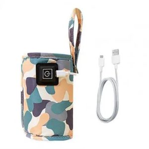 Chauffe-Biberon USB portable  isotherme pour le voyage et les sorties - CAMOUFLAGE KHAKI