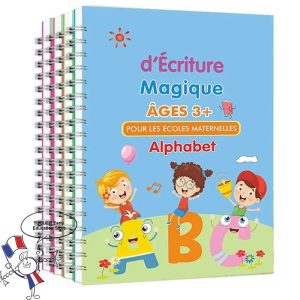 4 Cahiers d'écriture réutilisables - apprentissage de l'écriture pour l'enfant avec Magic Pen
