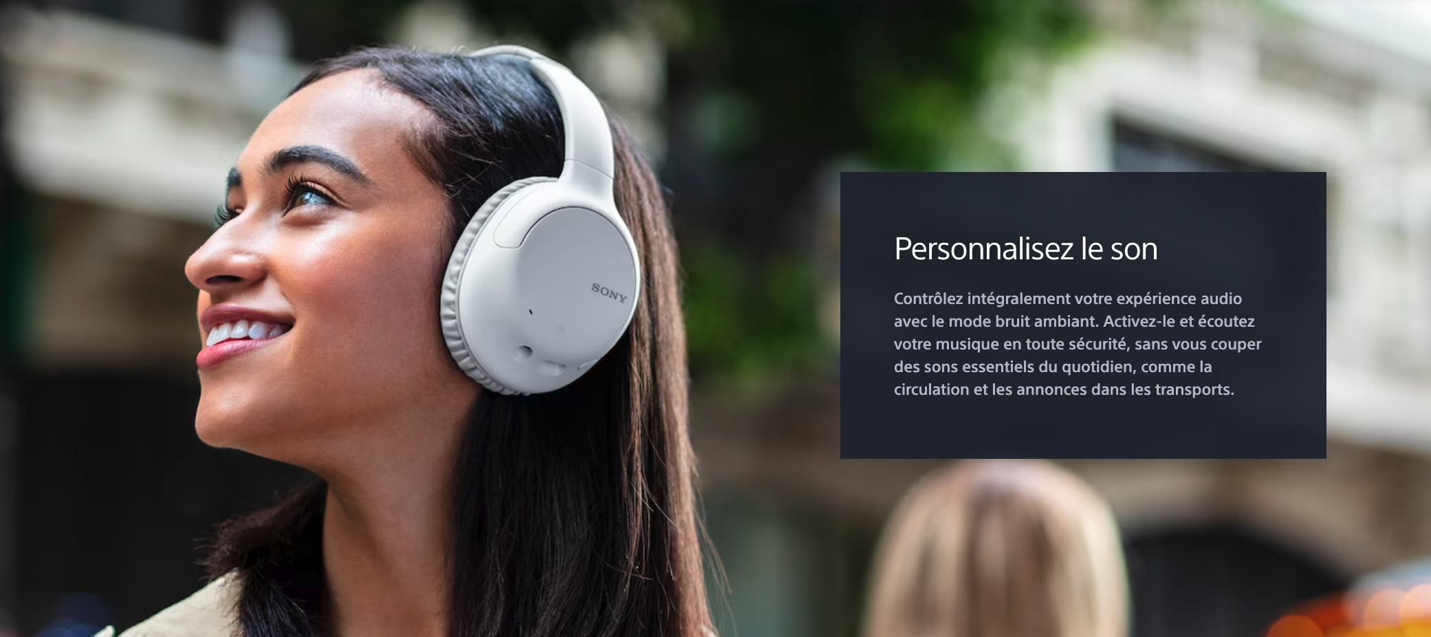 Casque Sony Sans fil à Réduction de Bruit avec micro 35 heures d'autonomie WHCH710N
