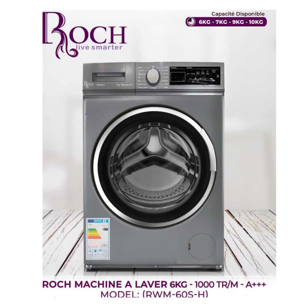 MACHINE A LAVER ROCH 6KG SILVER MACHINE A LAVER ROCH 6KG SILVER