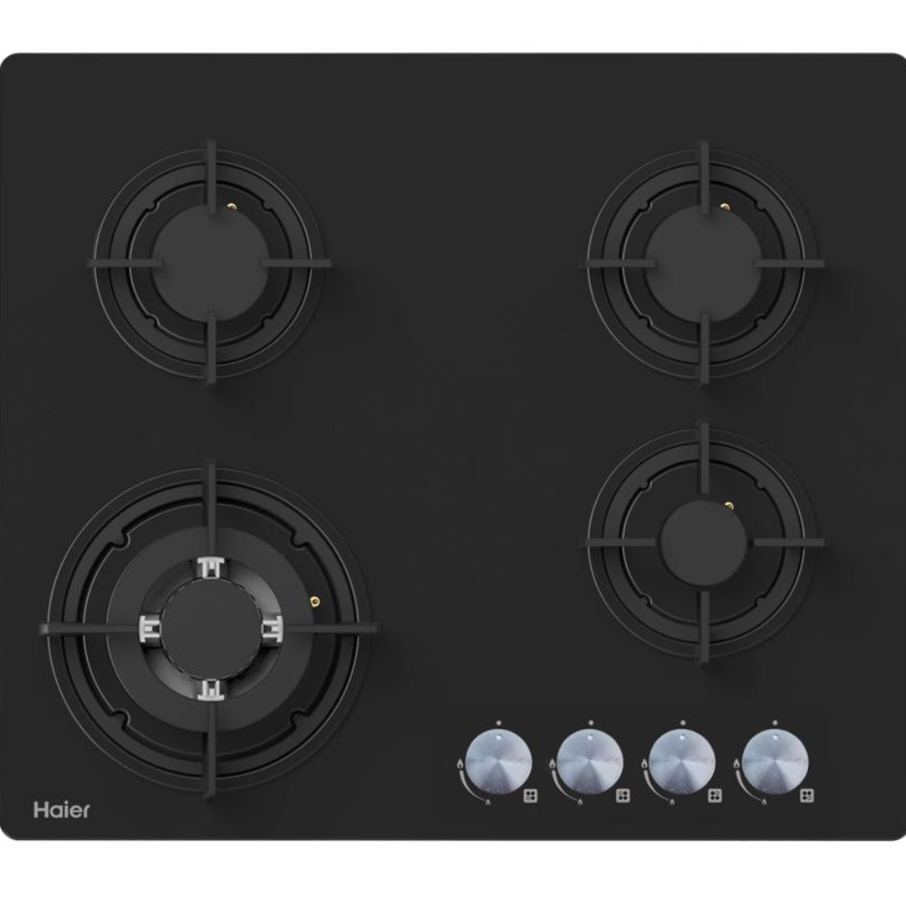 PLAQUE HAIER ENCASTRABLE PLAQUE HAIER ENCASTRABLE 4FEUX A GAZ 60X60 NOIR HOB760B