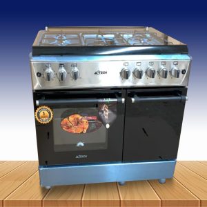 CUISINIERE ASTECH 5FEUX 90X60 AVEC PORTE BOUTEILLE CK95BSAR