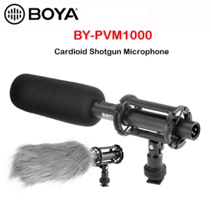 BOYA – Microphone professionnel à condensateur BY-PVM1000, 3 broches XLR, micro directionnel Super-cardioïde, pour appareils photo reflex numériques Canon, Nikon, Sony - BOYA MICROPHONE BY-PVM1000