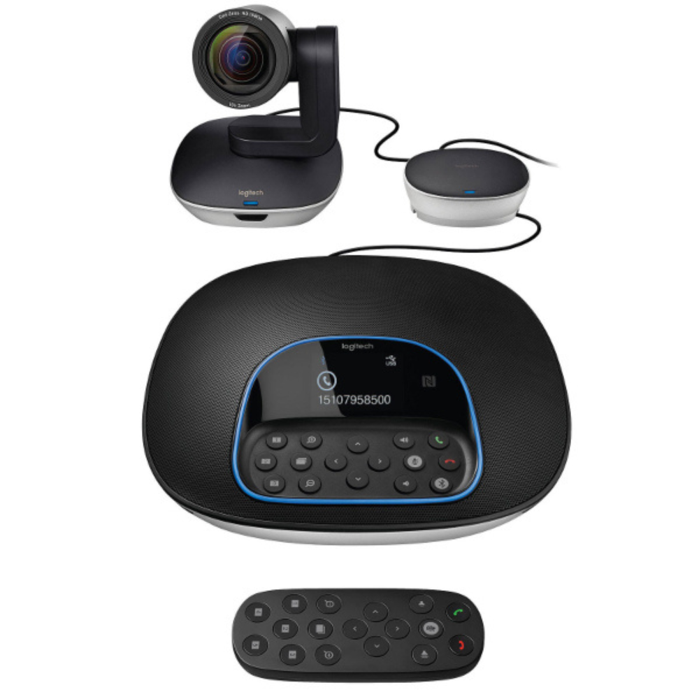 Camera Logitech GROUP CC3500E -1 Caméra de visioconférence - Full HD 1080p - angle de vue 90° - zoom 10x - 4 microphones - 20 personnes max - télécommande - certifiée Skype for Business - Logitech GROUP CC3500E