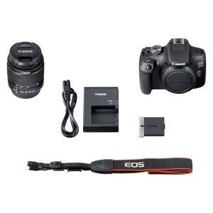 Canon EOS 2000D + EF-S 18-55 mm DC III - Appareil Photo Reflex Numérique 24.1 MP - Ecran LCD 3" - Vidéo Full HD - Wi-Fi - NFC + Objectif standard EF-S 18-55mm f/3.5-5.6 DC III