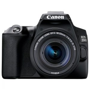 Canon EOS 250D Noir + 18-55 IS STM Noir - Appareil photo Reflex Numérique 24.1 MP - Ecran tactile orientable 3" - Viseur optique - Vidéo Ultra HD - Wi-Fi - Bluetooth + Objectif EF-S 18-55 mm f/4-5.6 IS STM