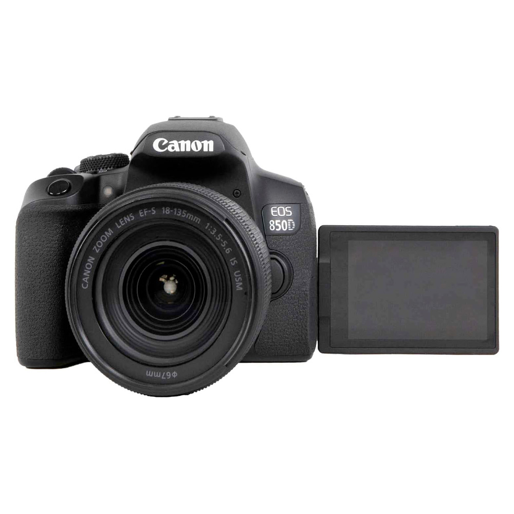 Canon-EOS-850D-+-18-135mm-IS-USM---Appareil-photo-24.1-MP---ISO-25600---Vidéo-4K-UHD---Ecran-LCD-3'-tactile-et-orientable---Wi-Fi-Bluetooth---Objectif-18-135mm-f-3.5-5.6-IS-USM-1 Canon EOS 850D + 18-135mm IS USM - Appareil photo 24.1 MP - ISO 25600 - Vidéo 4K UHD - Ecran LCD 3" tactile et orientable - Wi-Fi/Bluetooth - Objectif 18-135mm f/3.5-5.6 IS USM