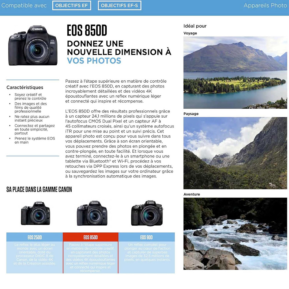 Canon-EOS-850D-+-18-135mm-IS-USM—Appareil-photo-24.1-MP—ISO-25600—Vidéo-4K-UHD—Ecran-LCD-3′-tactile-et-orientable—Wi-Fi-Bluetooth—Objectif-18-135mm-f-3.5-5.6-IS-USM-4 Canon EOS 850D + 18-135mm IS USM - Appareil photo 24.1 MP - ISO 25600 - Vidéo 4K UHD - Ecran LCD 3" tactile et orientable - Wi-Fi/Bluetooth - Objectif 18-135mm f/3.5-5.6 IS USM