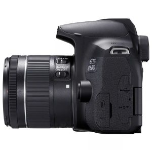 Canon EOS 850D Noir + 18-55 IS STM Noir - Appareil photo 24.1 MP - ISO 25600 - Vidéo 4K UHD - Ecran LCD 3" tactile et orientable - Wi-Fi/Bluetooth - Objectif 18-55 IS STM Noir