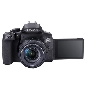 Canon EOS 850D Noir + 18-55 IS STM Noir - Appareil photo 24.1 MP - ISO 25600 - Vidéo 4K UHD - Ecran LCD 3" tactile et orientable - Wi-Fi/Bluetooth - Objectif 18-55 IS STM Noir