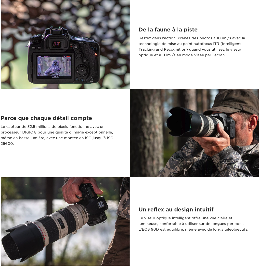 Canon EOS 90D + 18-135mm IS USM - Appareil photo 32.5 MP - ISO 25600 - Vidéo 4K UHD - Ecran LCD 3" tactile et orientable - Wi-Fi/Bluetooth + Objectif EF-S 18-135mm IS USM f/3.5-5.6