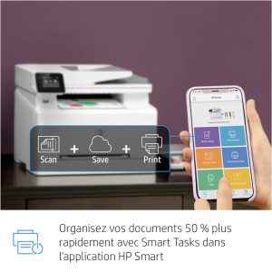 Simplicité Multifonctionnelle : Profitez de l'efficacité 4-en-1 avec impression, copie, numérisation, et télécopie, tout dans un seul appareil polyvalent. Qualité Laser Époustouflante : Bénéficiez d'une résolution allant jusqu'à 600 x 600 ppp, garantissant des documents professionnels d'une netteté exceptionnelle. Connectivité Étendue : Restez connecté avec des options telles que le Wi-Fi N, le port USB 2.0, et le réseau Ethernet pour une impression sans effort depuis divers appareils. Écran Tactile Intuitif : Contrôlez vos tâches avec facilité grâce à l'écran tactile graphique couleur de 6,8 cm, offrant une navigation conviviale. Efficacité et Écologie : Imprimez rapidement à des vitesses allant jusqu'à 37 ppm, tout en réduisant votre empreinte environnementale grâce à des fonctionnalités écoénergétiques.