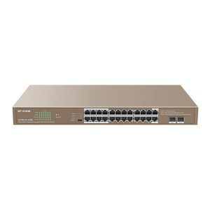 Switch 24 ports Gigabit 10/100/1000 Mbps PoE+ (+ 2 ports SFP 1 Gbit/s) - IP-COM G1126P-24-410W