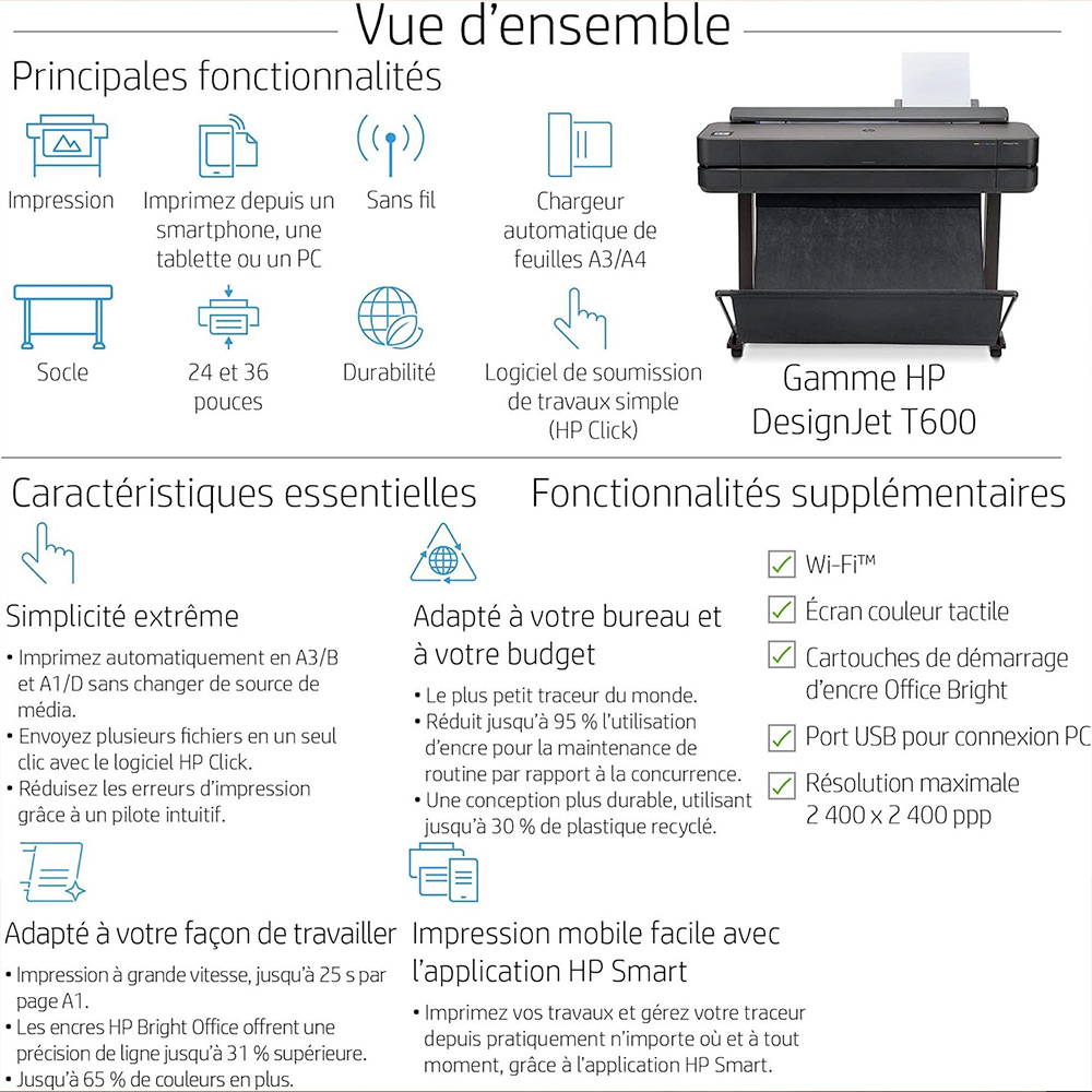 Imprimante-Traceur-Grand-Format—36-pouces–HP-DesignJet-T630-9 Imprimante Traceur Grand Format - 36 pouces HP DesignJet T630