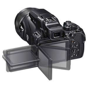 Nikon Coolpix P1000 Noir - Appareil photo 16 MP - Zoom optique 125x - Vidéo 4K UHD/30p - HDMI - USB - Ecran ACL 3.2" orientable - Wi-Fi - Bluetooth 4.1