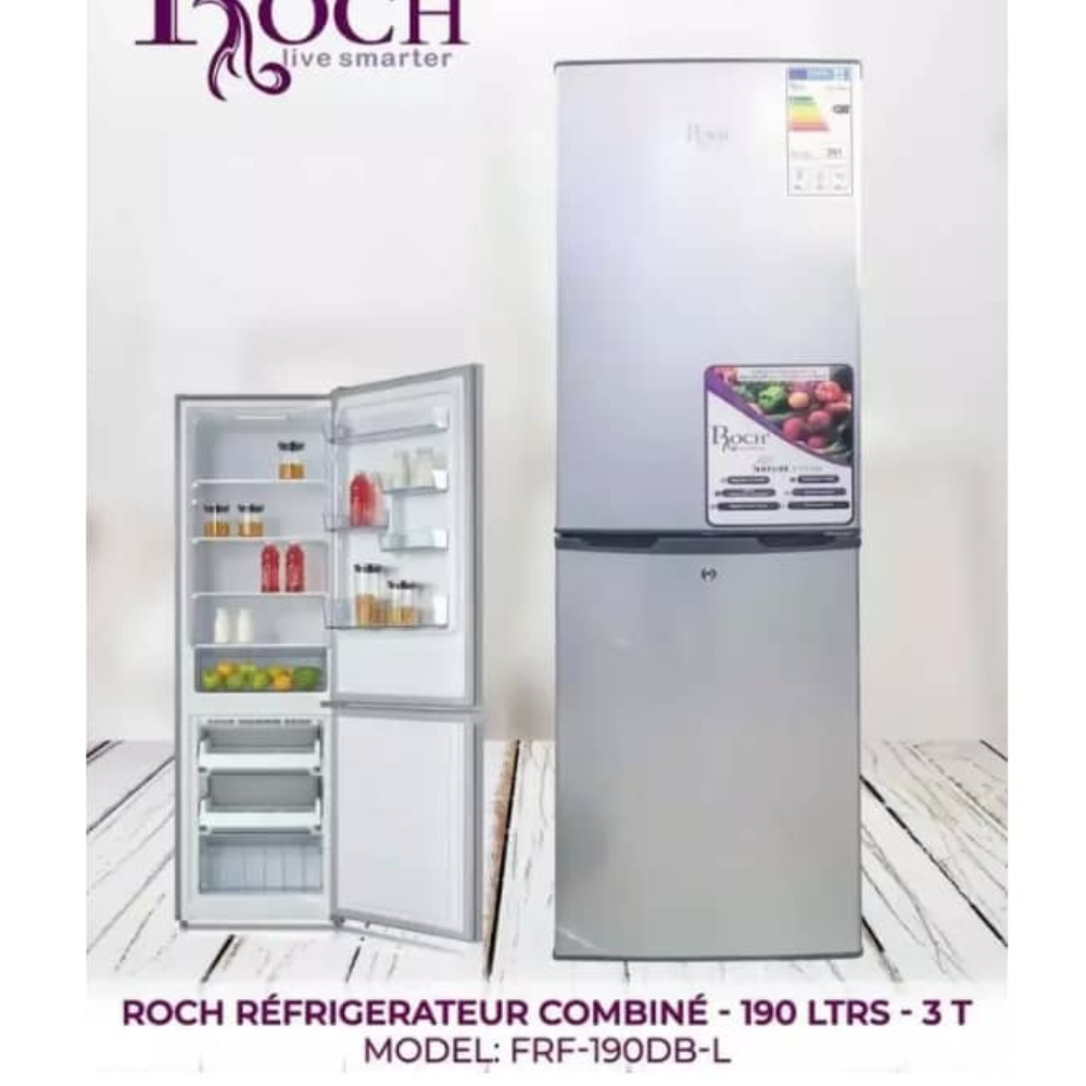 REFRIGERATEUR ROCH COMBINE REFRIGERATEUR ROCH COMBINE 3TIROIRS 190LITRES RFR190DBL