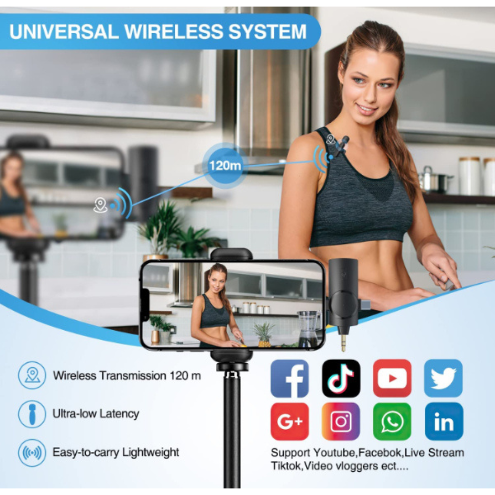 WIRELESS MICROPHONE MICRO CRAVATE SANS FIL AP031-3IN1 – 5