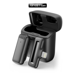 Microphone cravate sans fil avec boîtier de chargement, lot d'un seul micro à revers pour iPhone, micros sans fil pour enregistrement audio vidéo, interview, Vlog, diffusion en direct, TikTok, YouTube, réduction du bruit Plug & Play synchronisation automatique - WIRELESS MICROPHONE / MICRO CRAVATE SANS FIL J11-L / iPHONE