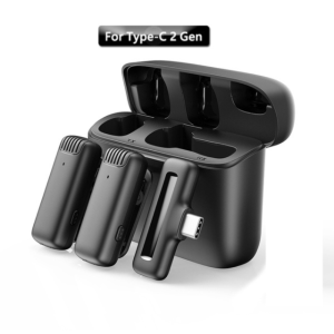 Microphone cravate sans fil avec boîtier de chargement, lot de double micro à revers pour android , micros sans fil pour enregistrement audio vidéo, interview, Vlog, diffusion en direct, TikTok, YouTube, réduction du bruit Plug & Play synchronisation automatique - WIRELESS MICROPHONE / MICRO CRAVATE SANS FIL J13-C / TYPE-C