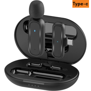 Mini Microphone cravate sans fil K60 avec boîtier de chargement, lot d'un seul micro à revers pour Type-C Smartphones, micros sans fil pour enregistrement audio vidéo, interview, Vlog, diffusion en direct, TikTok, YouTube, réduction du bruit Plug & Play synchronisation automatique - WIRELESS MICROPHONE / MICRO CRAVATE SANS FIL K60-C / TYPE-C
