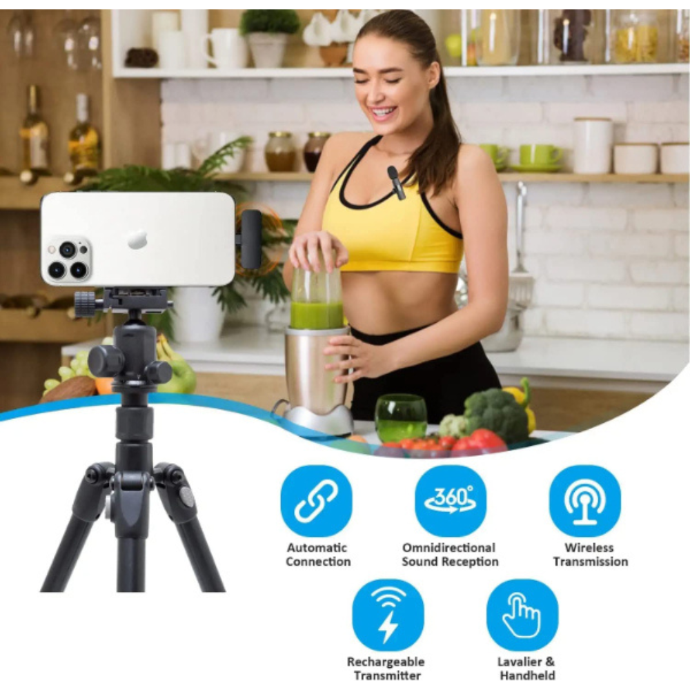 WIRELESS MICROPHONE MICRO CRAVATE SANS FIL K9-L iPHONE-2