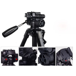 YUNTENG – trépied Pro VCT-668 avec tête d'amortissement, caméra panoramique, pour téléphone, vidéo - YUNTENG VCT-668 TRIPIED CAMERA