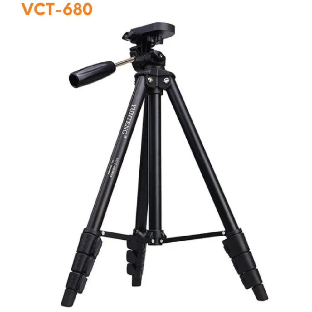 YUNTENG VCT-680 TRIPIED CAMERA Trépied Camera Portable en aluminium avec tête d'amortissement, pour appareil photo DSLR, pour Nikon, Canon, Sony, etc - YUNTENG VCT-680 TRIPIED CAMERA