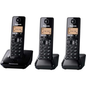 Panasonic KX-TG2713 ECO - Téléphone Fixe sans fil avec 2 combiné supplémentaire