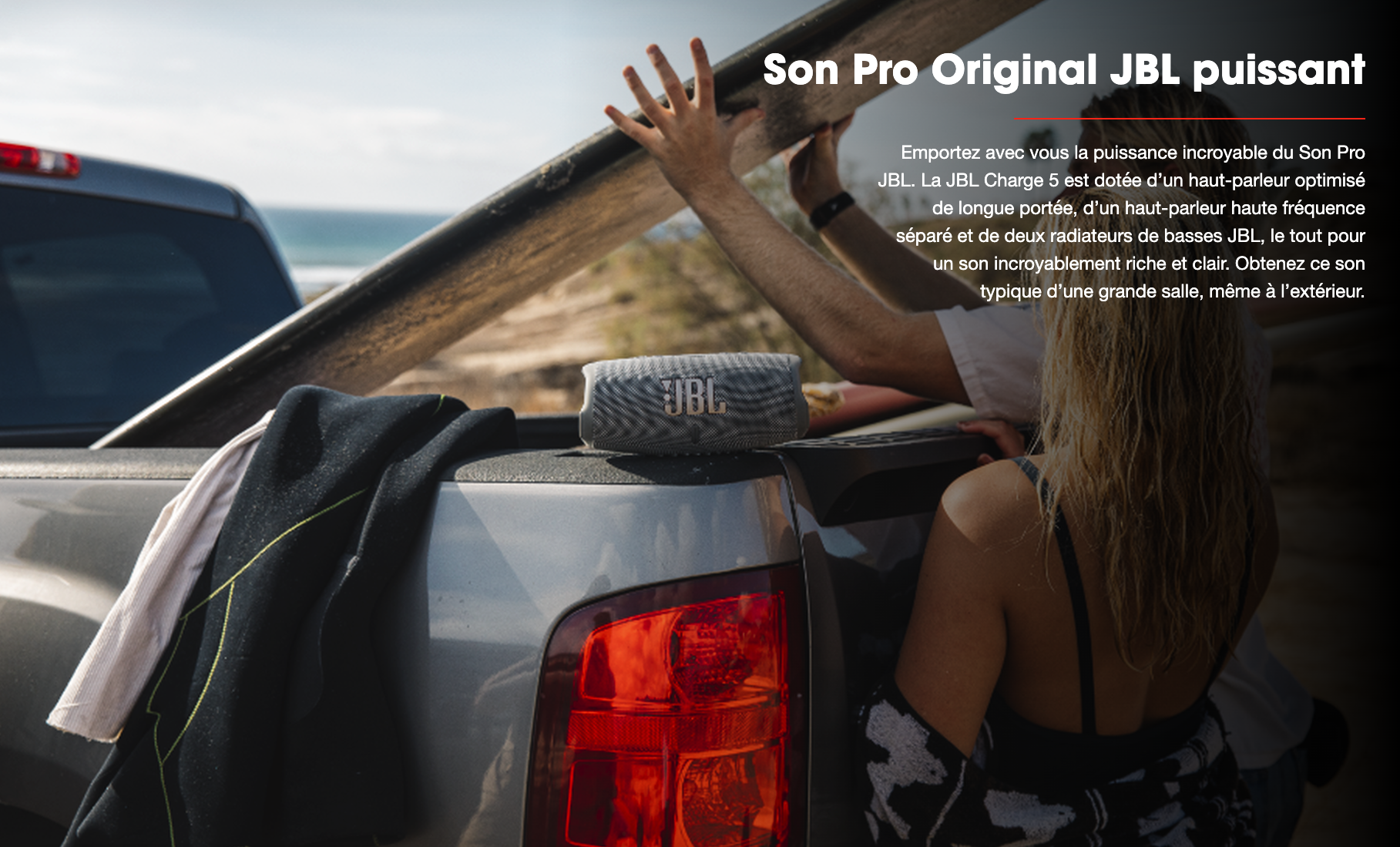 JBL Charge 5 - Enceinte nomade sans fil - 30 Watts - Bluetooth 5.1 - Etanche IP67 - Autonomie 20h - Powerbank