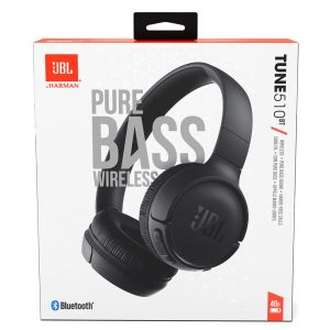 JBL Tune 510BT Noir - Casque supra-auriculaire fermé sans fil - Bluetooth 5.0 - Commandes/Micro - Autonomie 40h - Pliable