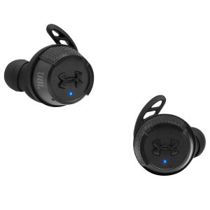 JBL Under Armour True Wireless Flash X - Écouteurs de sport sans fil à Réduction de Bruit Passive et étui de recharge en aluminum