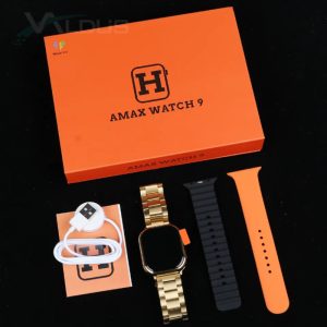 MONTRE CONNECTEE ELECTRONIQUE POUR HOMMES ET FEMMES AVEC MULTIPLES BRACELETS AMAX WATCH 9 SMART WATCH