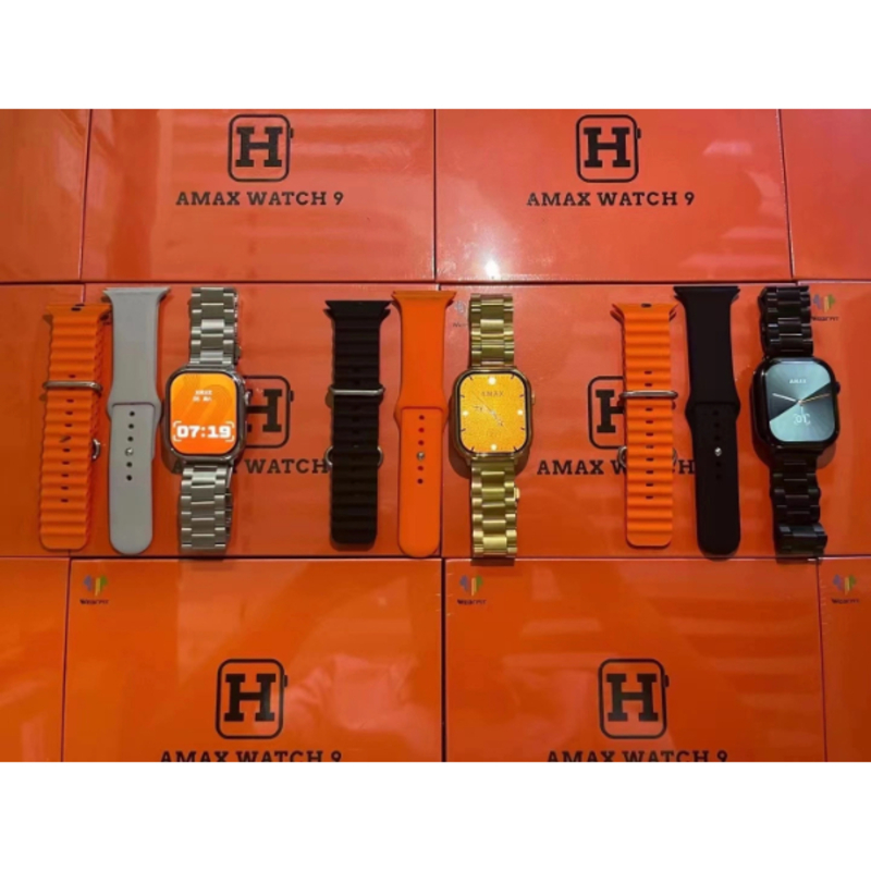 MONTRE CONNECTEE ELECTRONIQUE POUR HOMMES ET FEMMES AVEC MULTIPLES BRACELETS AMAX WATCH 9 SMART WATCH 5 MONTRE CONNECTEE ELECTRONIQUE POUR HOMMES ET FEMMES AVEC MULTIPLES BRACELETS AMAX WATCH 9 SMART WATCH