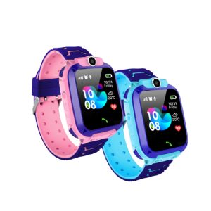 Montre connectée pour enfants avec avec carte SIM et appareil photo, fonction d'appel et GPS (rose/Bleu) OTEETO KS1 KIDS SMART WATCH