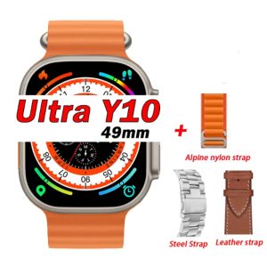 Montres Connectées Ultra Series 8, 4 bracelets 8 Ecran 2.0" Appels BT, NFC, Chargement sans fil Pour Android IOS Smartwatch Y10 Ultra RS-APP09 SMART WATCH