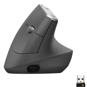 Souris sans fil ergonomique - droitier - capteur laser 4000 dpi pour Ipad, Imac et Macbook- 4 boutons -Logitech MX Vertical Original Souris sans fil ergonomique