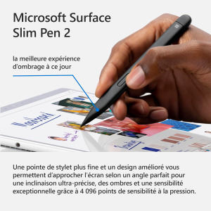 Stylet Microsoft Slim Pen 2 pour Microsoft Surface Pro 8 / Surface Laptop Studio - Microsoft Surface Slim Pen 2 (8WV-00002)