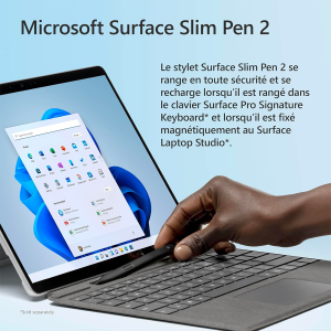 Stylet Microsoft Slim Pen 2 pour Microsoft Surface Pro 8 / Surface Laptop Studio - Microsoft Surface Slim Pen 2 (8WV-00002)