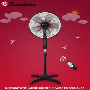 VENTILATEUR BINATONE SUR PIED AVEC COMMANDE A-1612RC