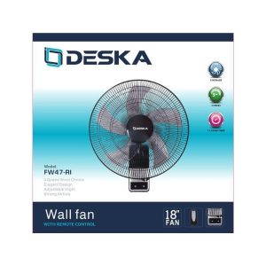VENTILATEUR DESKA FW47NO MURAL AVEC COMMANDE 18″
