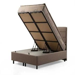 CHAMBRE A COUCHER 6BATTANTS 4PIECES GRIS-DORE MILA