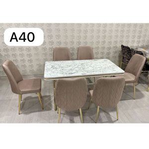 TABLE A MANGER 6PLACES 80X140 METAL NOIR A40