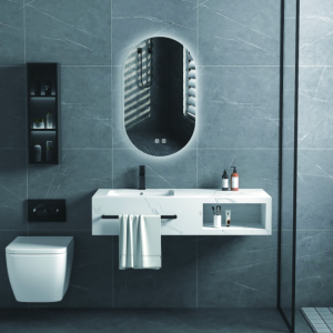Meuble Salle de bain avec miroir led et anti buée en pierre fritté-1200 - GG-46080 achat et vente à Dakar Sénégal