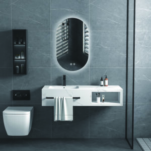 Meuble Salle de bain avec miroir led et anti buée en pierre fritté-1200 - GG-46080 achat et vente à Dakar Sénégal