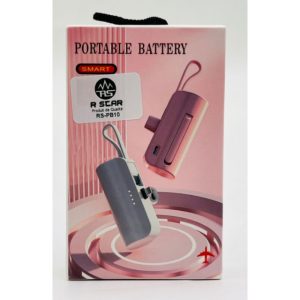 Power Banque mobile multifonctionnelle à capsule couleur macaron 5000 mAh avec support caché R SCAR RS-PB10