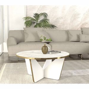 TABLE BASSE LAGERTA ORTA SEHPA BLANC B100B