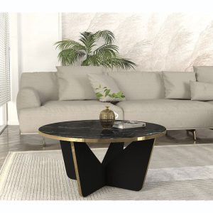 TABLE TELEVISEUR BASSE LAGERTA ORTA SEHPA NOIR B100N