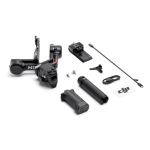 Stabilisateur pour appareil photo - Ecran tactile OLED 1.8" - Charge maximale 3 kg - Bluetooth 5.1/USB-C - Autonomie 12h - Trépied DJI RS 4