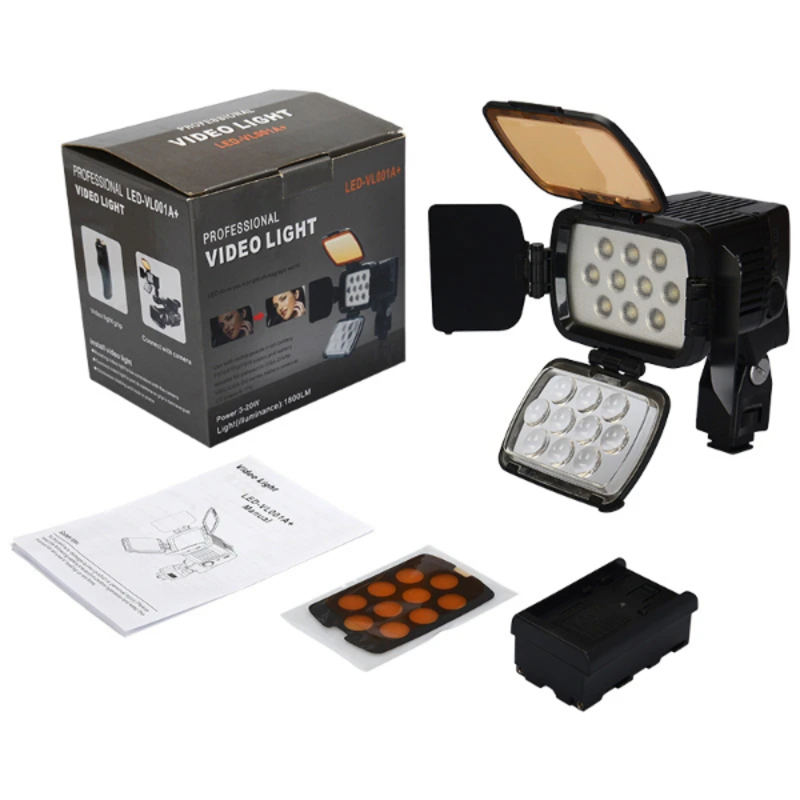 LED PROFESSIONELLE LED-VL001A+-1 Eclairage / minette LED pour appareil photo reflex numérique. Très bonne luminosité pour prendre des vidéos.